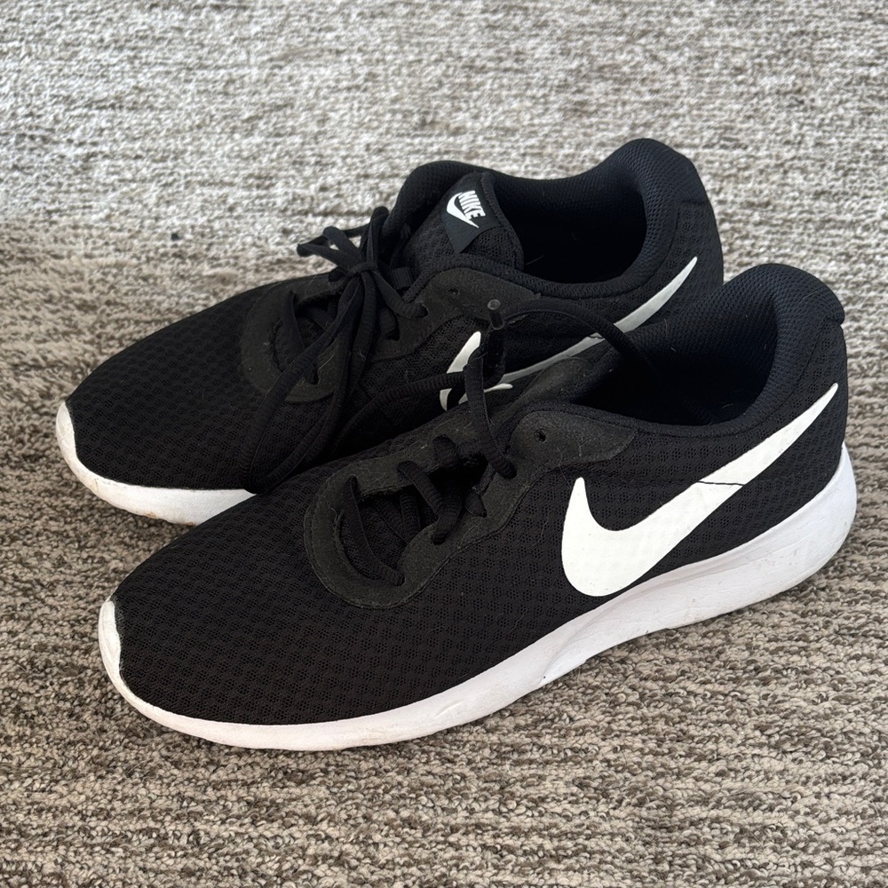 Nike Black Mesh Sneakers with White Accents
